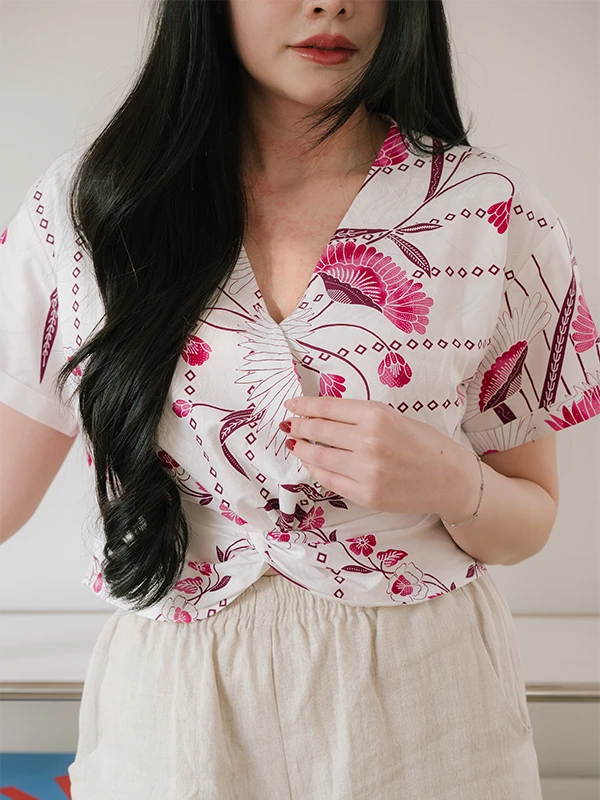 Batik print detail from Barehands’ Kinship collection