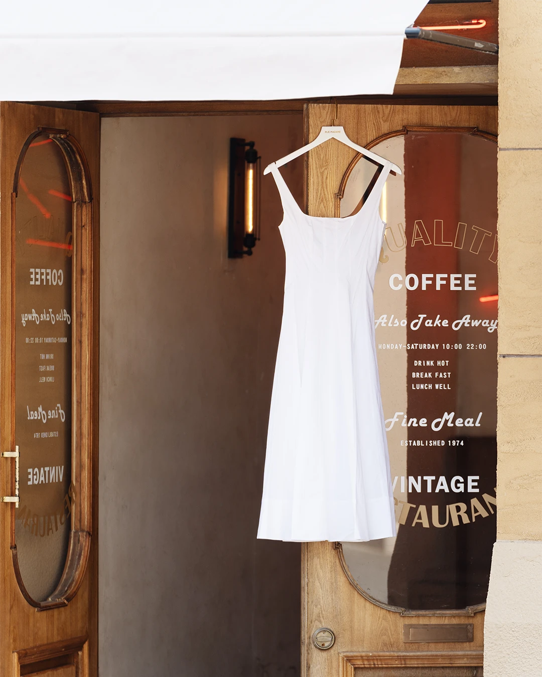 Staud Wells midi dress in white