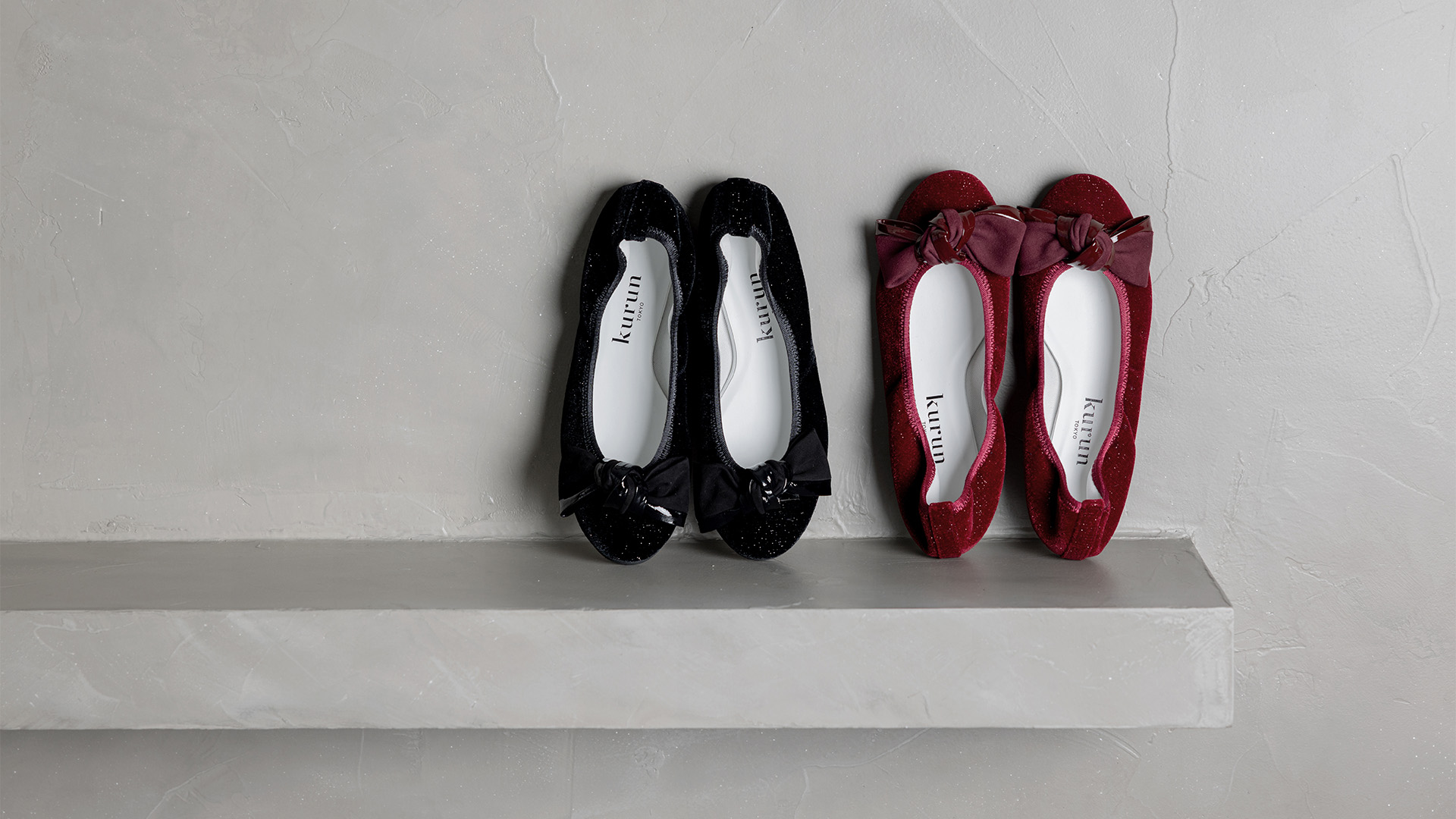 Kurun TOKYO Lame Velourcloth Ballet Flats at Takashimaya Shopping Centre